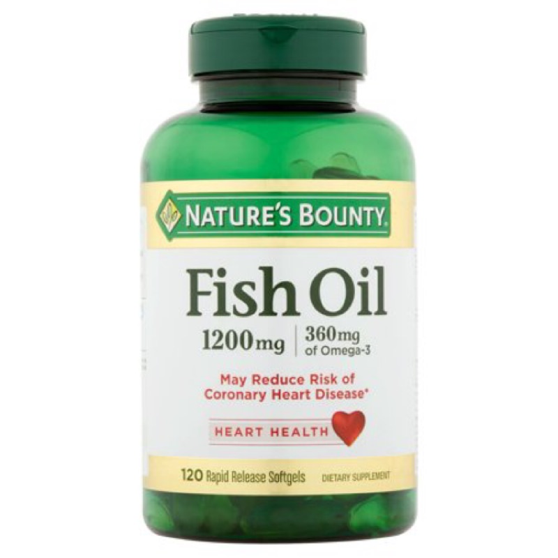 Nature's Bounty Fish Oil 魚油 1200mg （120粒）