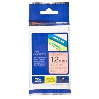 【蝦皮直營】Brother TZe-B31 螢光標籤帶 (12mm 螢光橙底黑字) 廠商直送