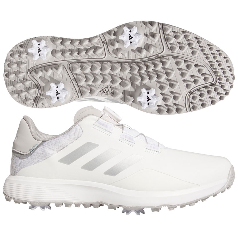 adidas performance S2G BOA 男鞋 #GV9781 ,白 有釘鞋