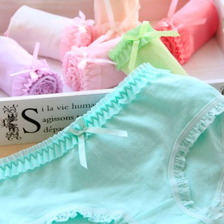 ❤ My Dear 貼身衣物小舖 ❤ 蕾絲邊蝴蝶結可愛內褲-不挑色-029