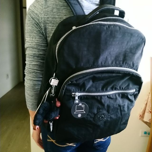 ☆現貨☆100%正品☆Kipling Seoul大款後背包☆15吋筆電包☆黑色