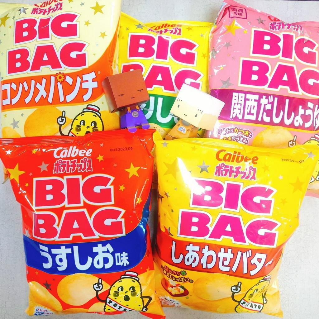 免運 現貨 快速出貨 日本 CALBEE BIG BAG 大包裝 洋芋片 薯片 幸福奶油 海苔鹽 清湯 關西醬油 鹽味