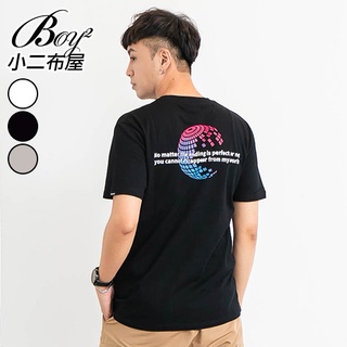小二布屋-男短T恤 MIT美式WORLD印花彩色地球短袖上衣(3色) 【NW621062】
