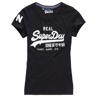 S.WET㊣正品 極度乾燥 Superdry Logo T-shirt 經典復古風格 短袖 上衣 T恤 純棉 黑色