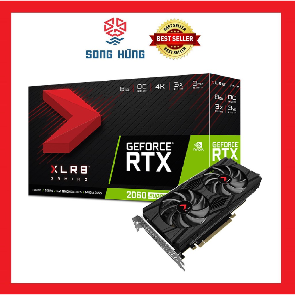 Vga PNY GeForce RTX 2060 SuperTM 8GB 顯卡雙風扇