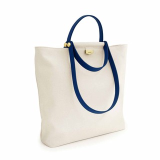 ADay皮革組合包/米帆布包+藍色提把【官方授權】ibaobao愛包包