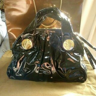 全新 真品 GUCCI 亮皮 漆皮 宮廷 皇家徽章慾望包 手提包 金色徽章 特惠 情人節禮物
