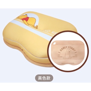 全新現貨7-11小熊維尼抱枕桌含盒-黃色款下單贈送史努比積木公仔一個（款式隨機）
