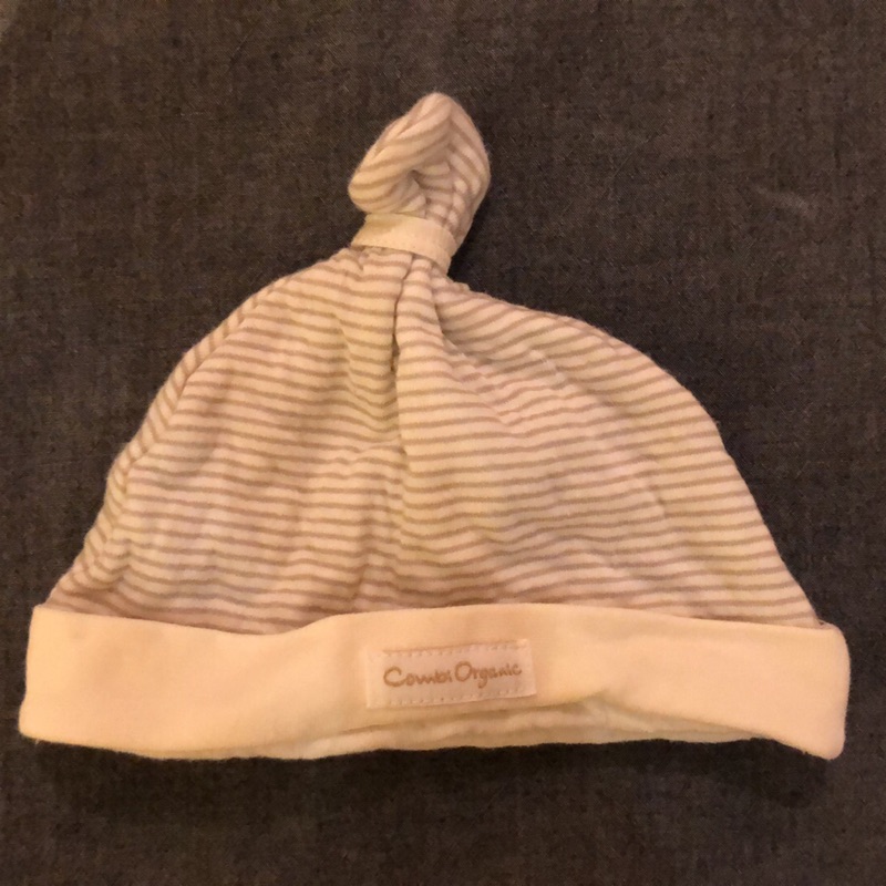 Combi 幼兒帽有機棉條紋系列（九成新）