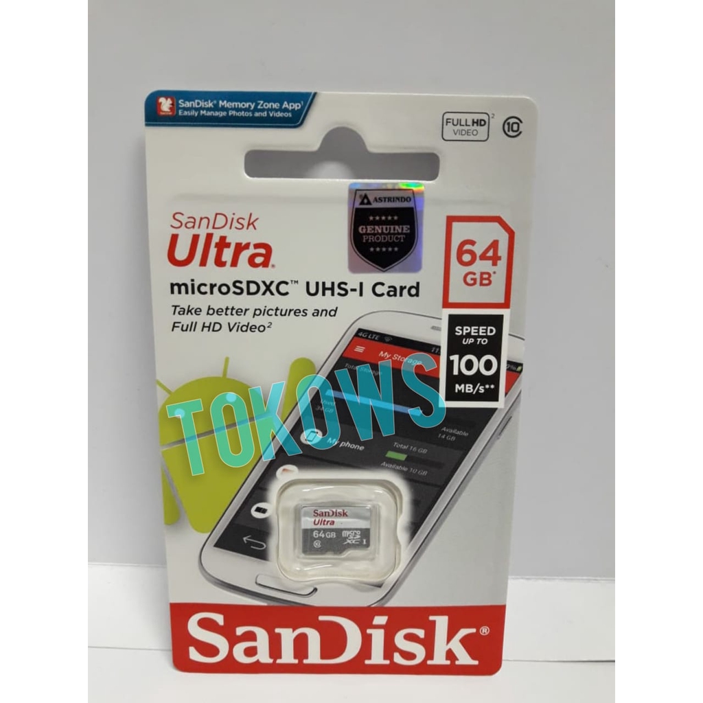 Sandisk Ultra Micro SD 64GB 100MB / s Class 10 官方保證