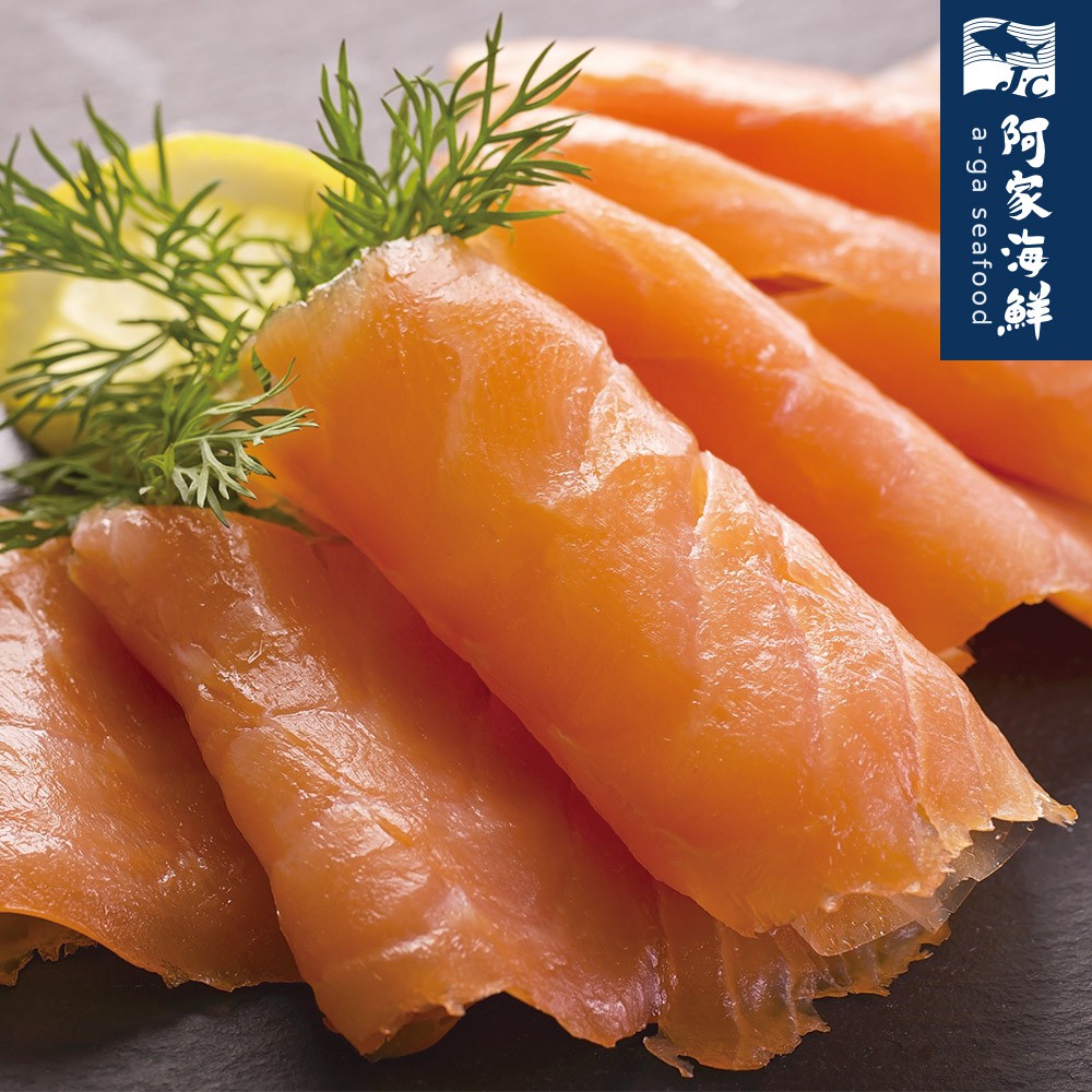 Kumado頂級煙燻鮭魚切片 1000g 10 包 阿家海鮮 蝦皮購物