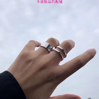 【幸運汽配】韓系簡約戒指 戒指男 個性戒指男ins 小眾戒指 港風開口戒指 食指指環 男戒 女戒 戒子