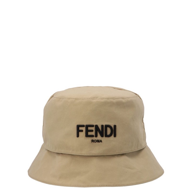 FENDI 質感奶茶色2用漁夫帽 正品