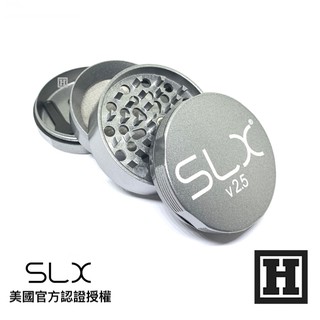 [H Market] 美國原裝進口 SLX V2.5 陶瓷塗層 不沾黏 研磨器 中型 銀色 四層 磨碎器 Grinder