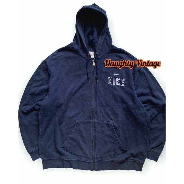 Nike古著 連帽外套 拉鍊帽踢 刺繡logo 帽t Vintage Spell Out Zip Up Hoodie