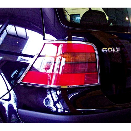 圓夢工廠 VW 福斯 Golf 4 MK4 1998~2002 改裝 鍍鉻銀 車燈框 後燈框 尾燈框飾貼