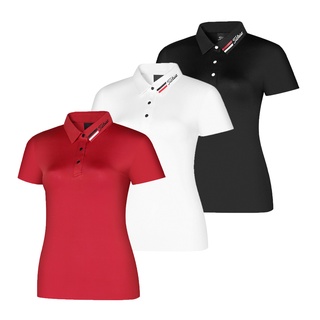 【Titleist】 高爾夫女士短袖T恤 夏季 戶外運動 高彈性 透氣 排汗 POLO衫 上衣 服裝 7W4F