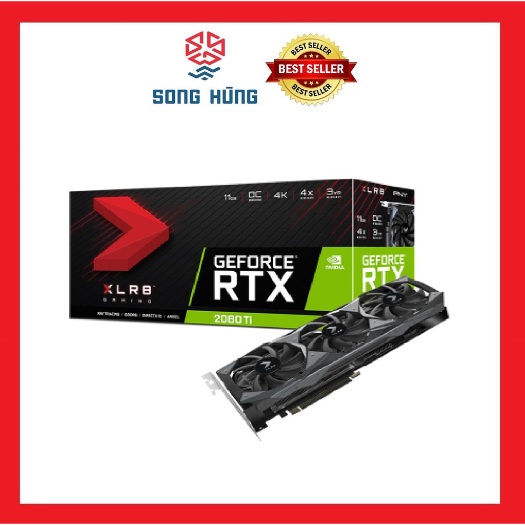 Vga PNY GeForce RTX 2080 Ti 11GB Gdr6 XLR8 超頻三風扇顯卡