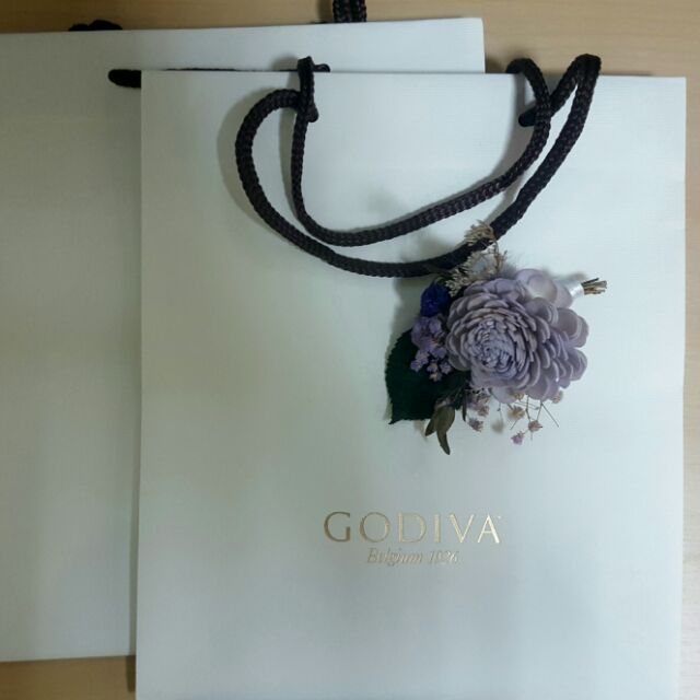 [婚禮用品出清]Godiva紙袋 白 中袋