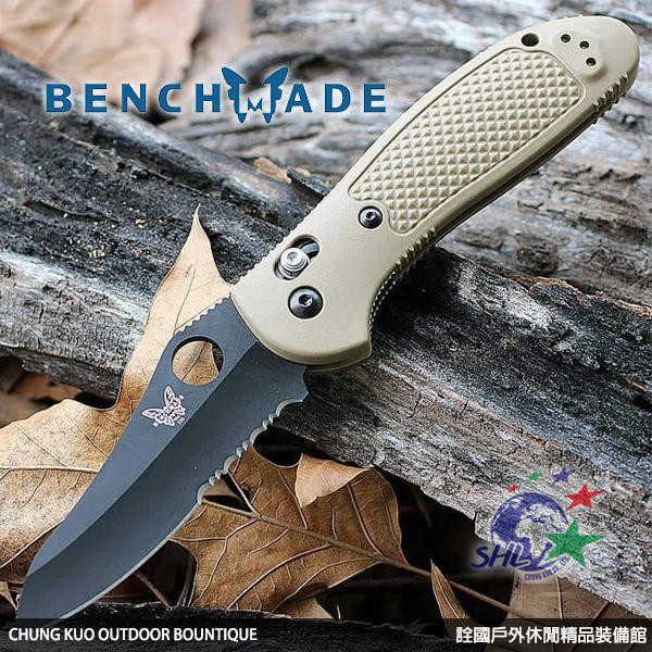 詮國 - Benchmade 美國蝴蝶牌 Griptilian 支配者 經典半齒黑刃戰術折刀 / 550SBKHGSN