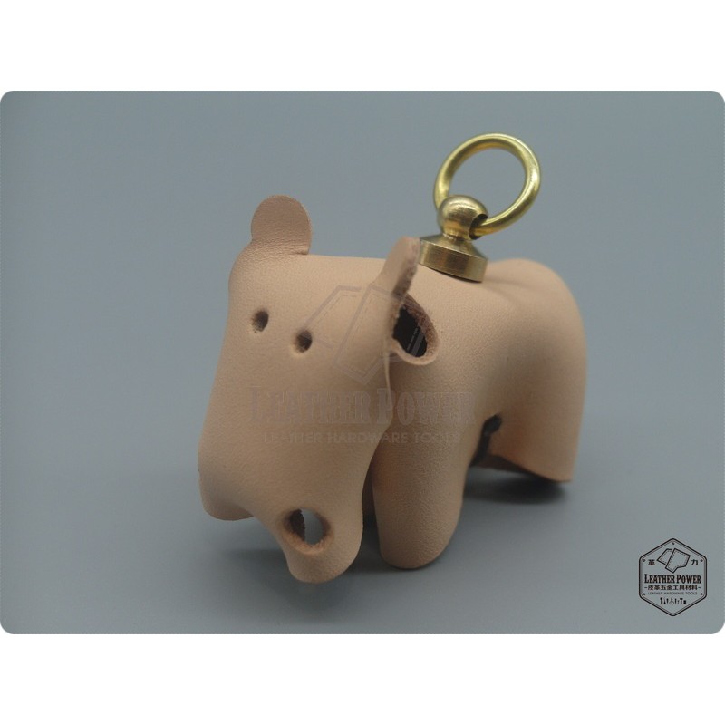 河馬動物鑰匙圈 吊飾 Diy 材料包 革力leather Power 皮革 五金 工具