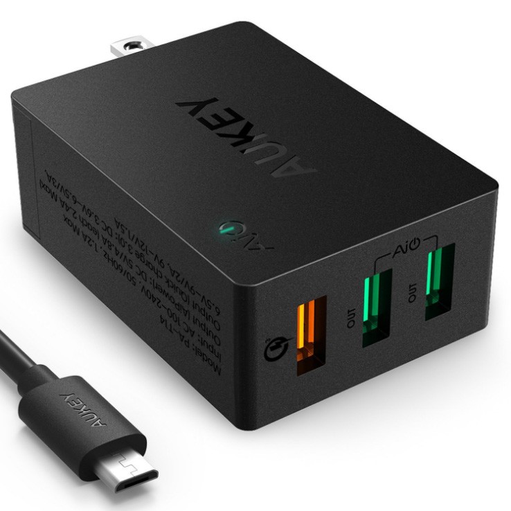 [很划算] 原廠 Aukey PA-T14 3Port QC3.0 快速充電器 三口 3口 USB 43.5W 閃充