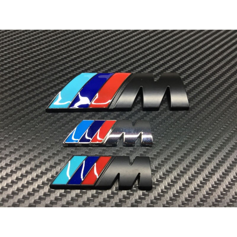 BMW 大M金屬貼 車標貼 MPOWER 三色貼 葉子板 後車箱 電鍍銀 消光黑 M系列