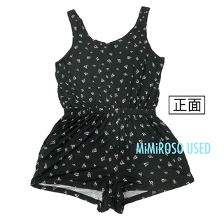 783二手9成新Cotton on 小碎花無袖連身短褲L號 背心連身 一件式 歐美大碼女裝