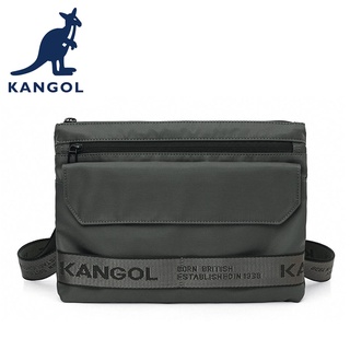 KANGOL 英國袋鼠 側背包 斜背包 62251702 灰色 淺卡其