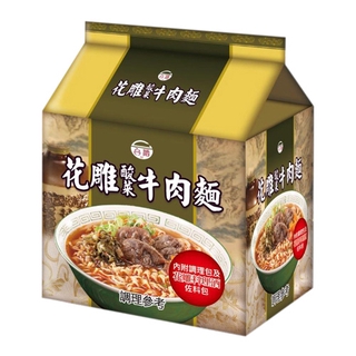 臺灣菸酒 花雕酸菜牛肉麵(200gx3包／袋裝) 泡麵 花雕酸菜牛肉麵 牛肉麵 宵夜【小三美日】空運禁送 D109687