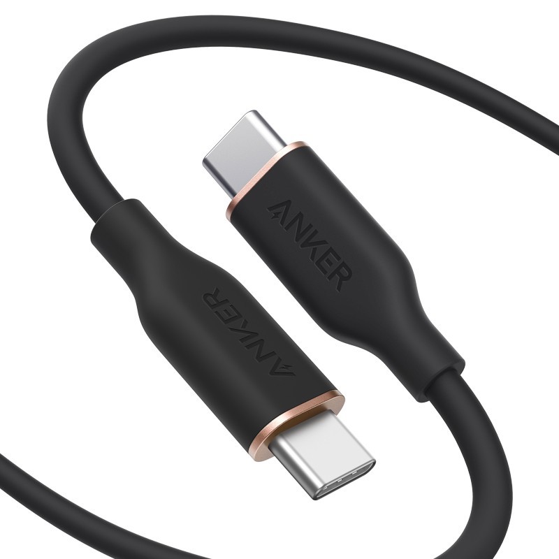 台灣現貨 促銷最新款Anker Flow USB-C to USB-C充電線100W親膚快充線5A A8553