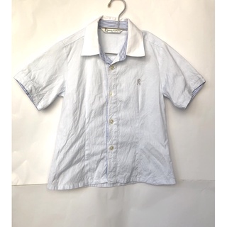 春夏男童女童Roberta di Camerino 台灣製短袖淺藍色襯衫