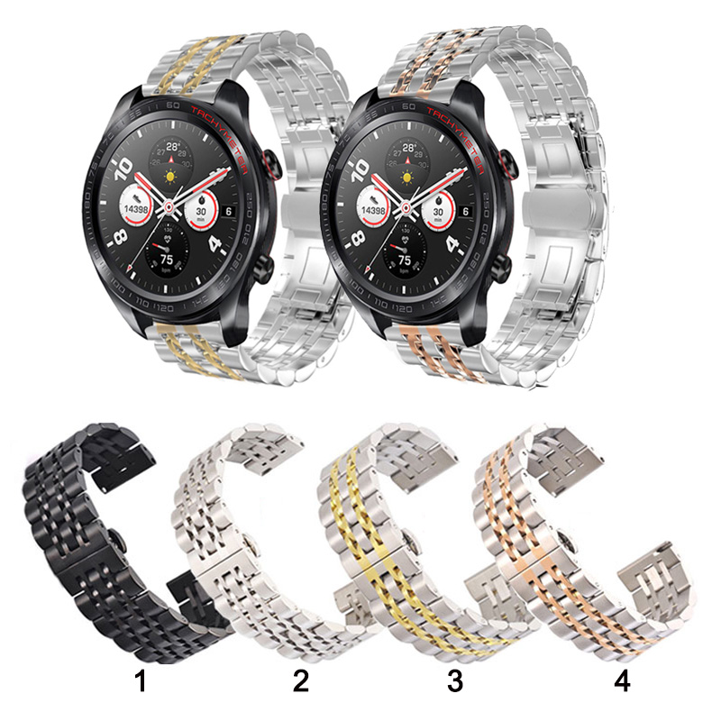 20 22mm不銹鋼蝴蝶扣錶帶適用於Huawei Watch GT 4 GT3 SE Pro GT2 42mm 46mm