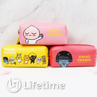﹝Kakao Friends皮革筆袋﹞正版 筆袋 拉鍊袋 鉛筆袋 化妝包 收納包 萊恩 桃子〖一生流行館〗