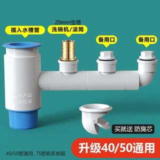 爆款 廚房水槽洗碗機凈水器下水管道小廚寶洗衣機排水管二合一接頭三通 蝦皮購物