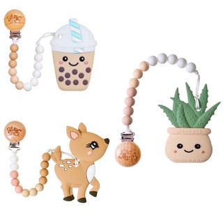 宅配免運 Glitter&Spice 固齒器 奶嘴鏈 食品級矽膠 耐熱200度 Teether