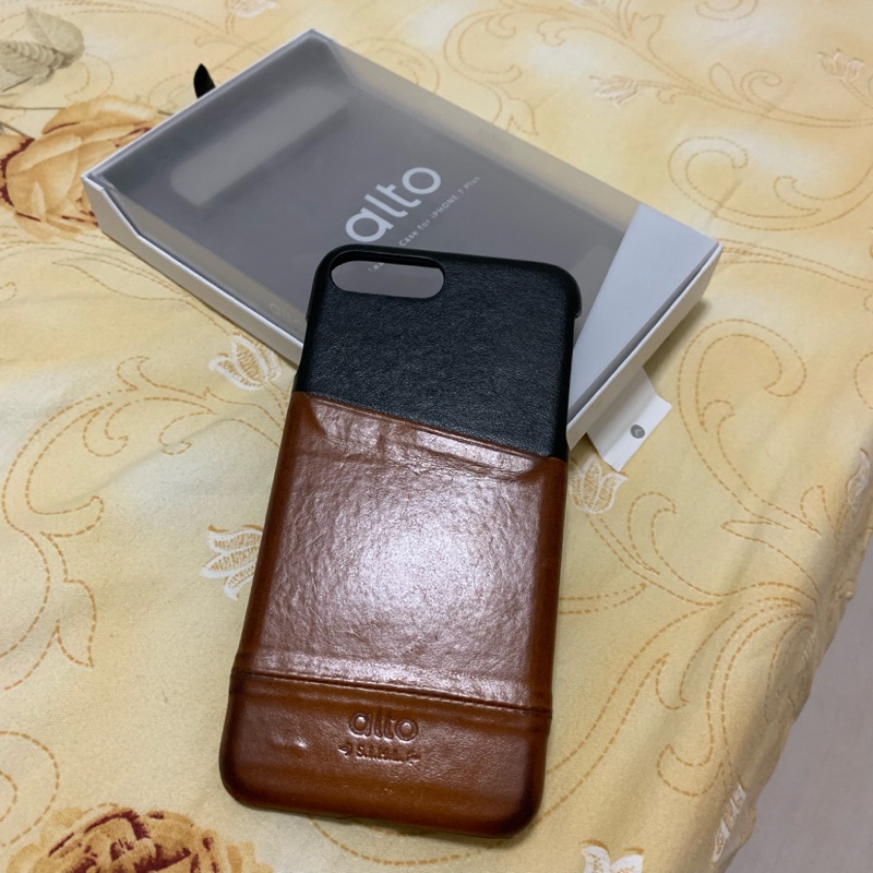 iPhone 8 Plus / 7 Plus 皮革保護殼 Metro – 焦糖棕/渡鴉黑