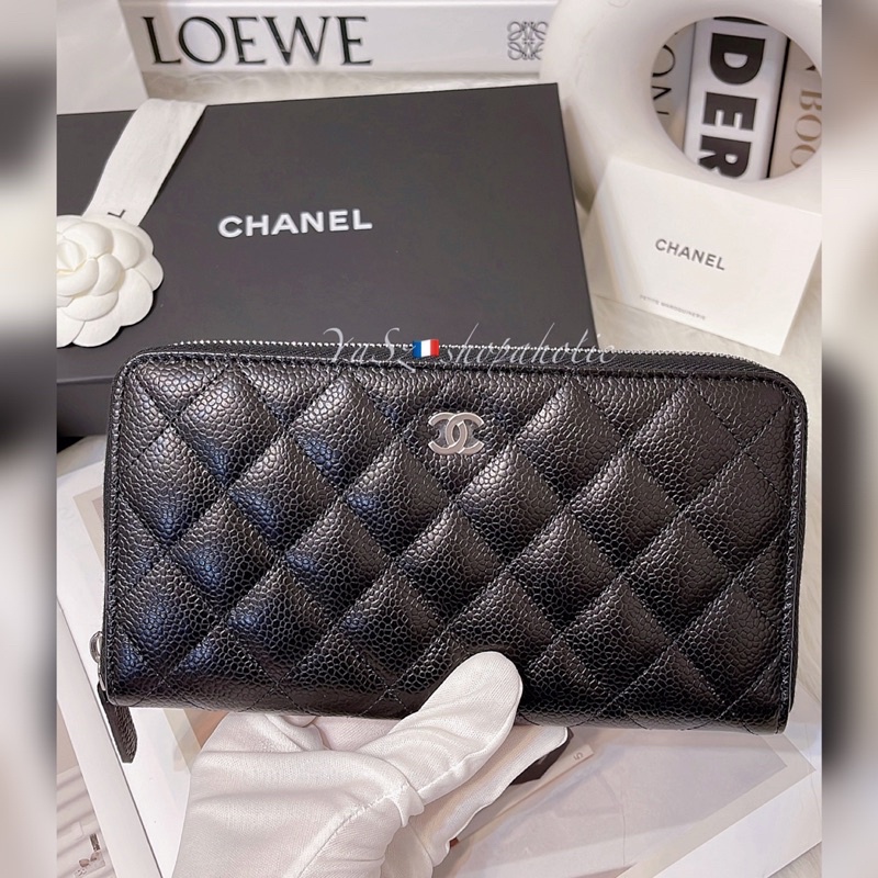 🔹預購🔸歐洲正櫃精品代購 ◤ CHANEL｜Classic Flap 經典金色雙C LOGO 荔枝牛皮銀釦拉鍊長夾