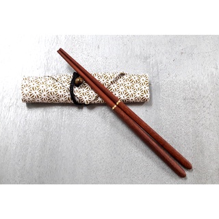 木製 日式環保兩節筷子 環保餐具 筷子 花布 質感 簡約 輕巧 耐用 環保