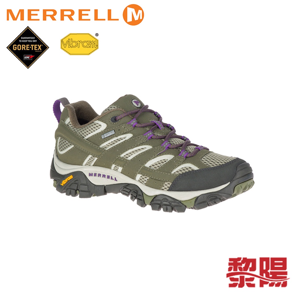 MERRELL 美國 033466 MOAB 2 GTX 橄欖綠 女款 防水多功能健行鞋 登山鞋/避震氣墊/黃金大底