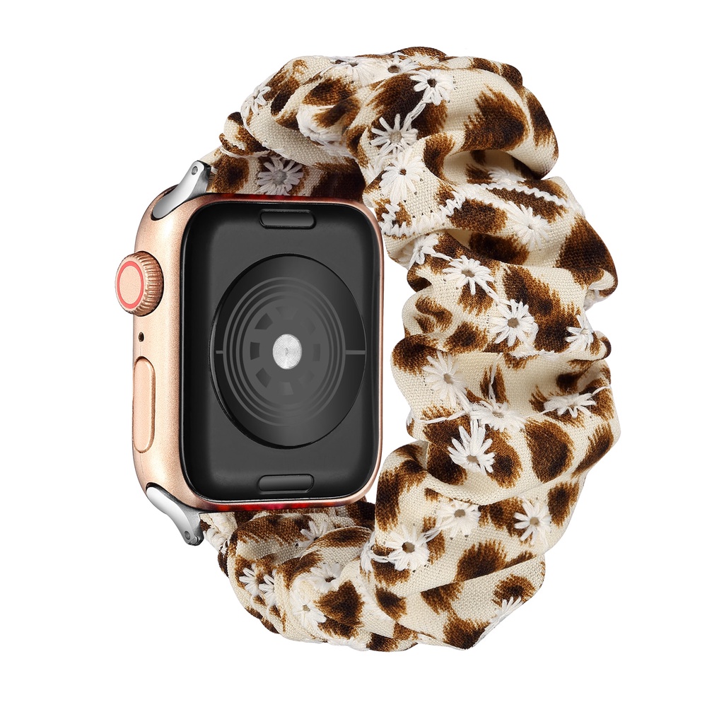適用Apple Watch 8 7 6 SE 5 4 3 iwatch42/4245mm印花彈性錶帶