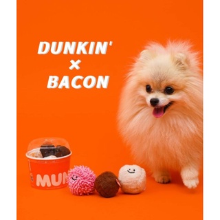 【你和我的狗】 韓國正版 Bacon x Dunkin 聯名三顆球 寵物玩具 【現貨】 狗狗玩具 貓咪玩具 韓國玩具