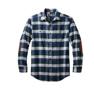 PENDLETON法蘭絨襯衫(手肘補丁款) – 島嶼格紋/安格斯蘭/藍白格紋(S/M/L號)