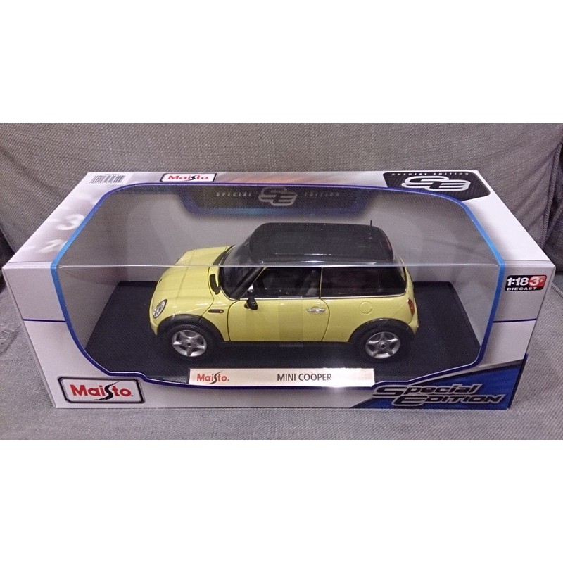 Maisto SPECIAL EDITION 1:18 MINI COOPER【黃色】(搜尋：AUTOart)