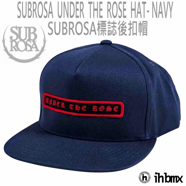 SUBROSA UNDER THE ROSE HAT 海軍藍 後扣帽 棒球帽 BMX 美國極限單車品牌 MTB