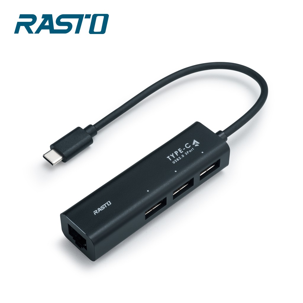 RH5 Type-C轉RJ45網路孔+3孔USB集線器- RASTO 蝦皮直送