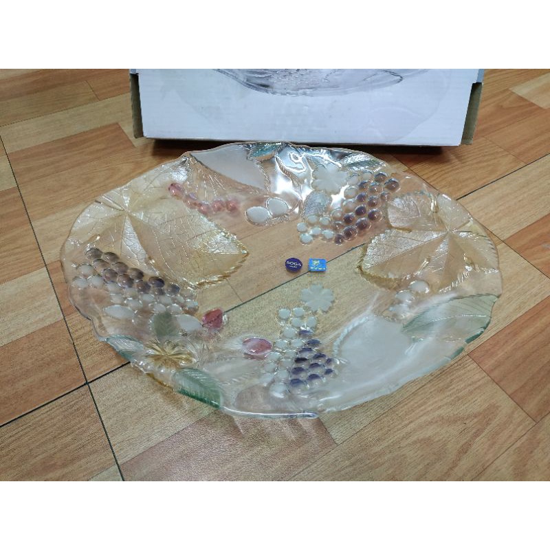 日本SOGA玻璃 水果盤(葡萄大盤)