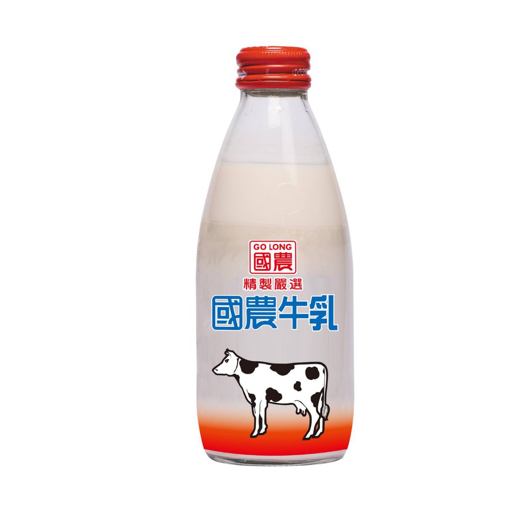 國農240ML原味牛乳(玻璃瓶) 1箱(24瓶) 240ML/瓶