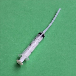 針筒加矽膠軟管10ml印表機列印噴頭清洗液注射工具 列表機堵頭清洗工具 軟管10入