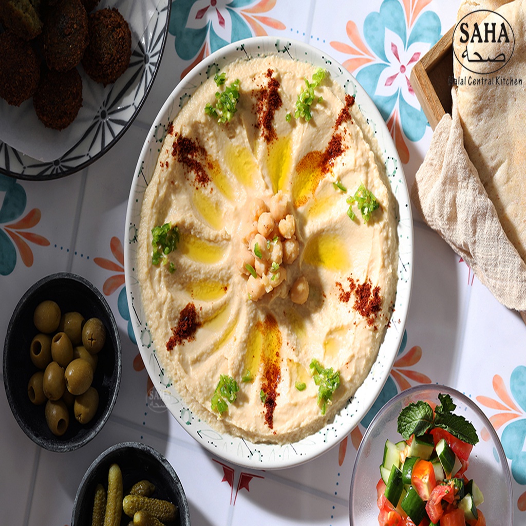 SAHA鷹嘴豆泥 Hummus(全素、原味)《Halal清真認證》冷凍清真食品/冷凍加熱即食調理包/無添加/團購美食